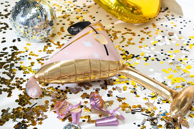 Martini Glass Balloons | Cocktail Glass Balloon | Celebration Balloon | New Years Eve Balloon | Engagement Balloon | 1920's Balloon