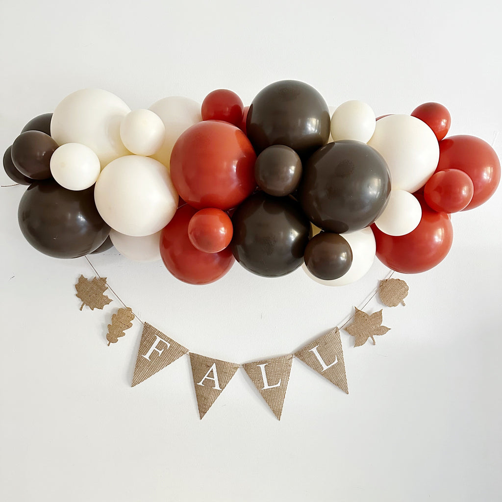 Fall Balloon Garland, Fall Party Decor, Fall Burlap Banner, Thanksgiving Decorations, Seasonal Decor, Fall Party Decorations COL510