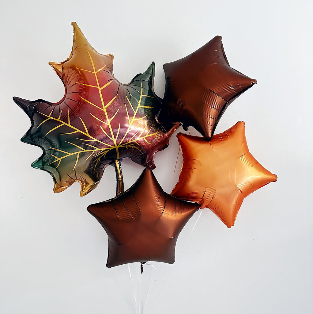 Fall Glitter Leaf Balloon, Fall Party Decor, Thanksgiving Party Decoration, Fall Balloon Bouquet, Foil Balloon, Thanksgiving Decor, COL514