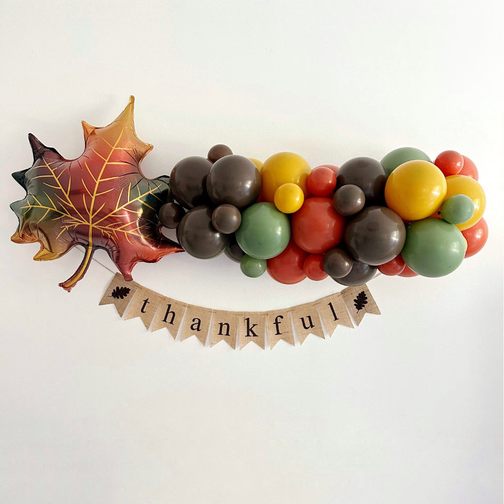 Fall Balloon Garland, Fall Party Decor, Fall Burlap Banner, Thanksgiving Decorations, Seasonal Decor, Fall Party Decorations COL513