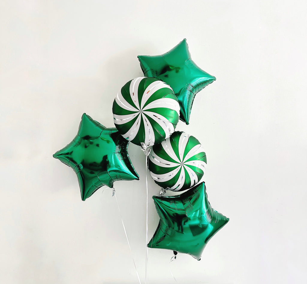 Christmas Party Decorations, Green Peppermint Balloons, Peppermint Party Decor, Green Candy Balloon COL516