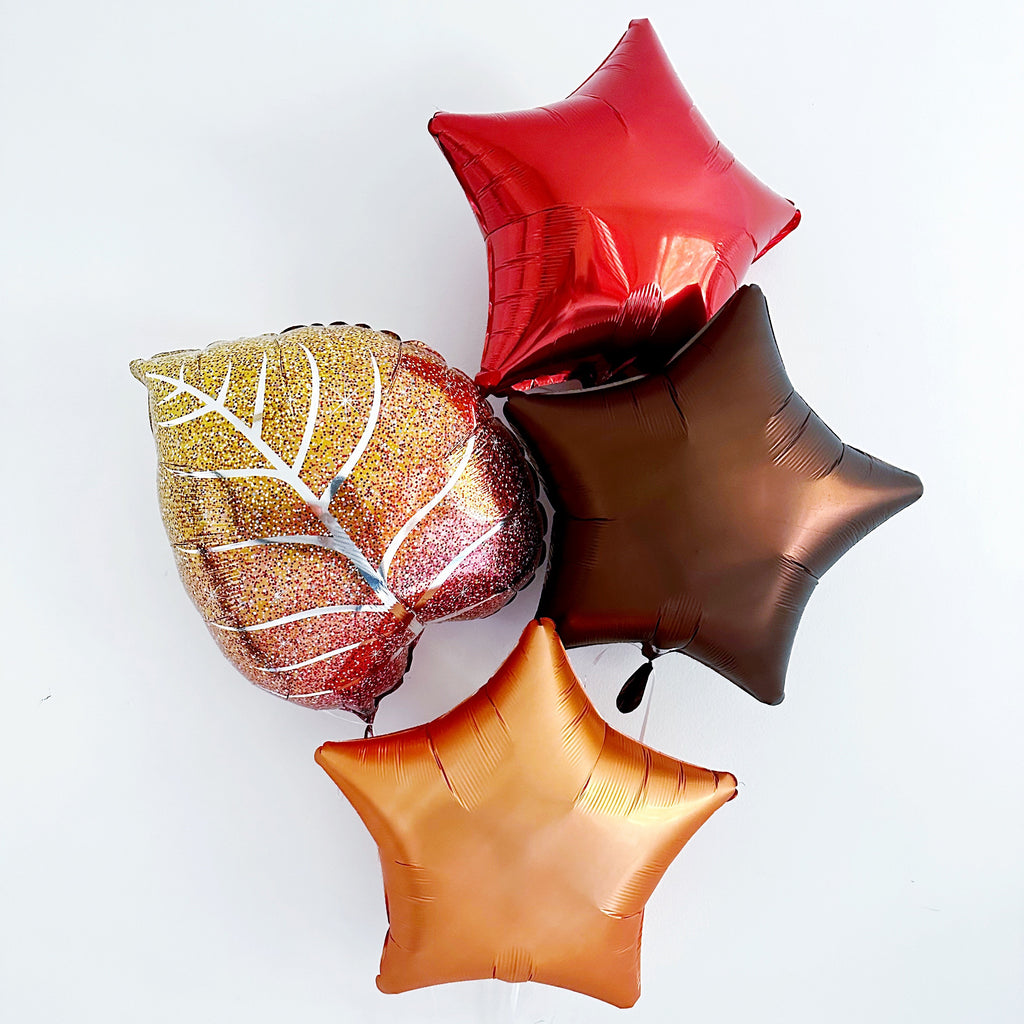 Ombre Fall Leaf Balloon, Fall Party Decor, Thanksgiving Party Decoration, Glitter Leaf Balloon, Foil Glitter Balloon, Fall Decor, COL515