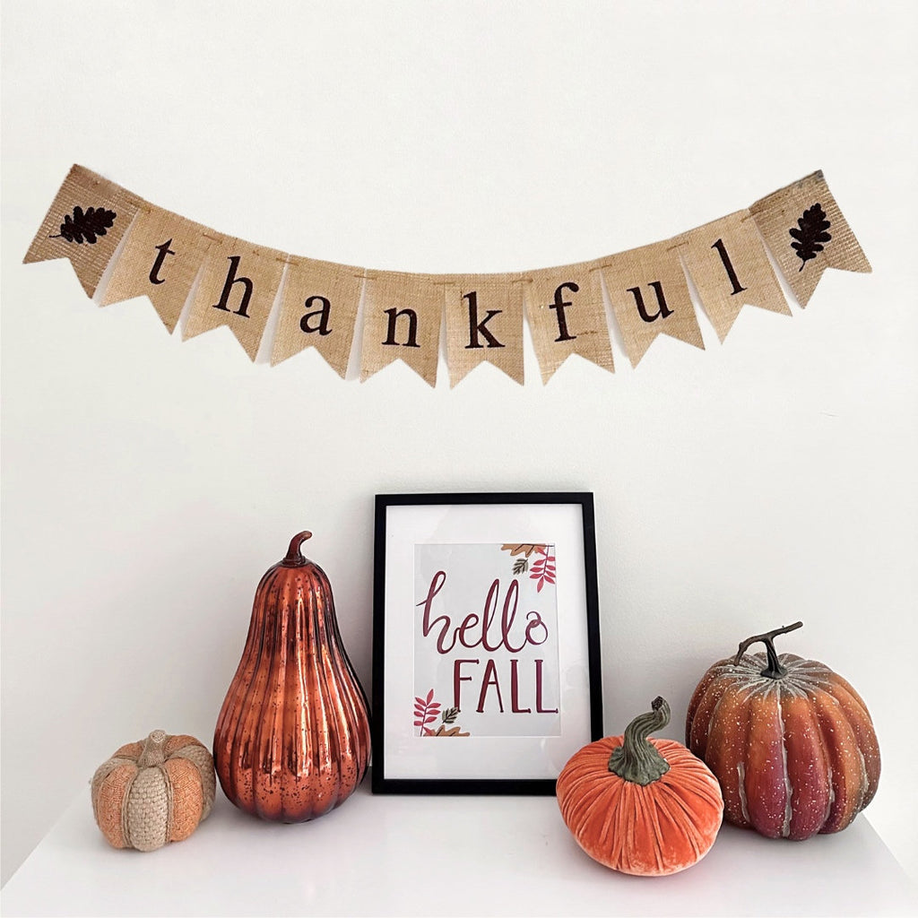 Fall Balloon Garland, Fall Party Decor, Fall Burlap Banner, Thanksgiving Decorations, Seasonal Decor, Fall Party Decorations COL513