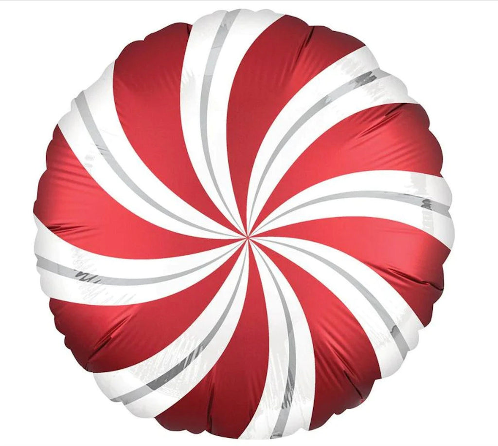Peppermint Christmas Balloon Bouquet, Holiday Party Decorations, Red and Green Candy Balloons COL517