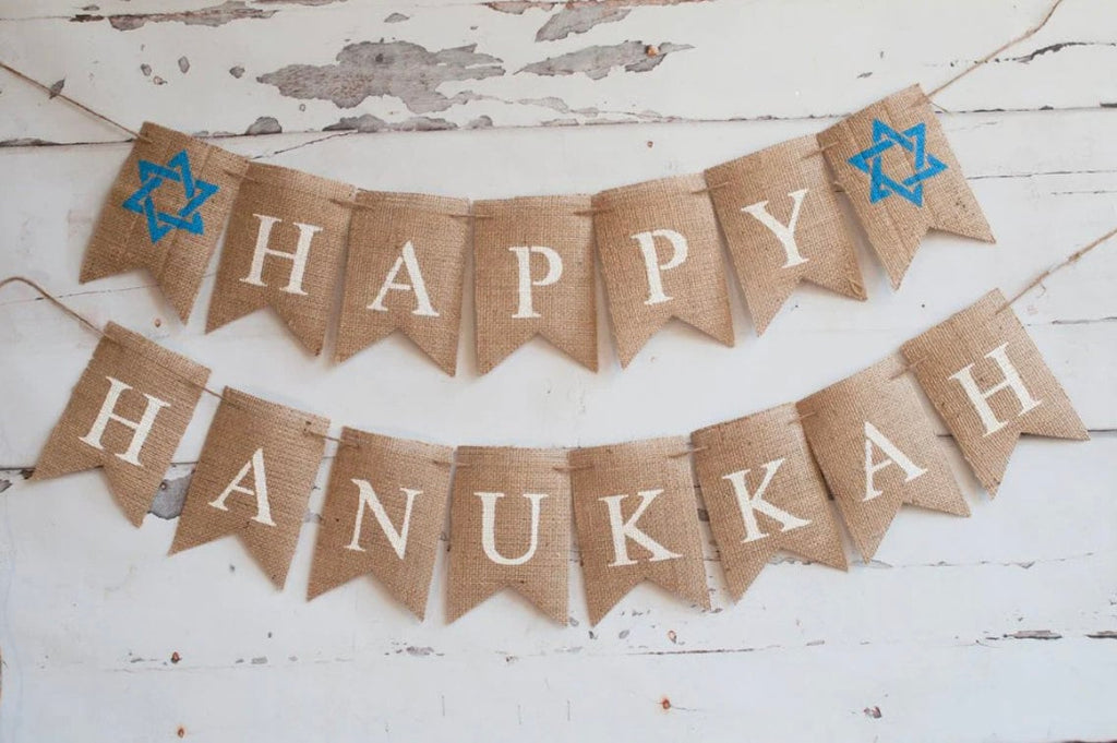 Hanukkah Party Decorations | Happy Hanukkah Decor | Hanukkah Banner | Hanukkah Balloons | Hanukkah Photo Booth Decorations