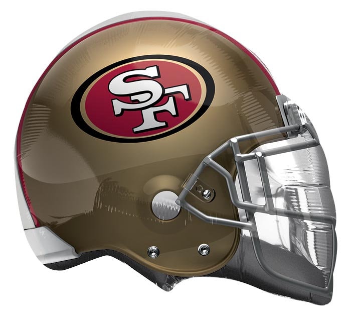 49ers Balloon 21" | Football Party Decor | Sports Balloon | Tailgate Decor | Football Birthday Photo Prop | Football Helmet Decor