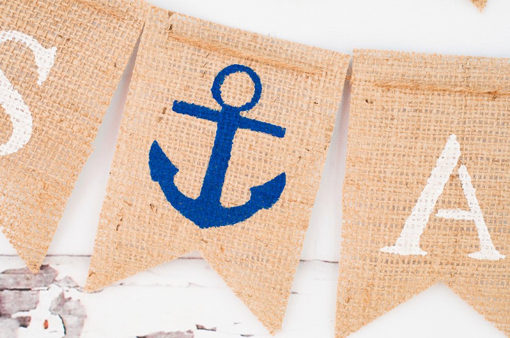 It's A Boy Banner, Nautical Banner, Nautical Baby Shower Banner, Nautical Boy Banner, Anchor Banner, B148