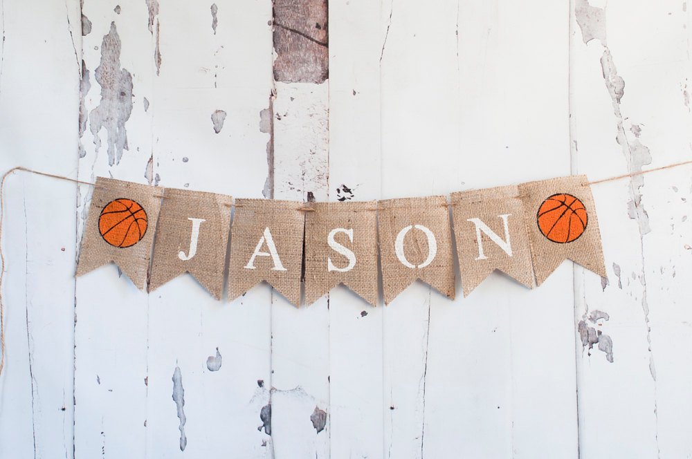 Basketball Banner, Basketball Name Banner, Sports Banner, Sports Party, Basketball Party, Basketball Fan Decor, B140