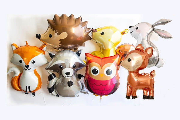 Woodland Animal Balloons | Woodland Party Decor | Fox Balloon Party Props | Raccoon Balloon| Woodland Baby Shower | Fox Birthday Decoration