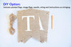 a DIY option that includes painted flags, image flags, a needle, string, and instructions on stringing.