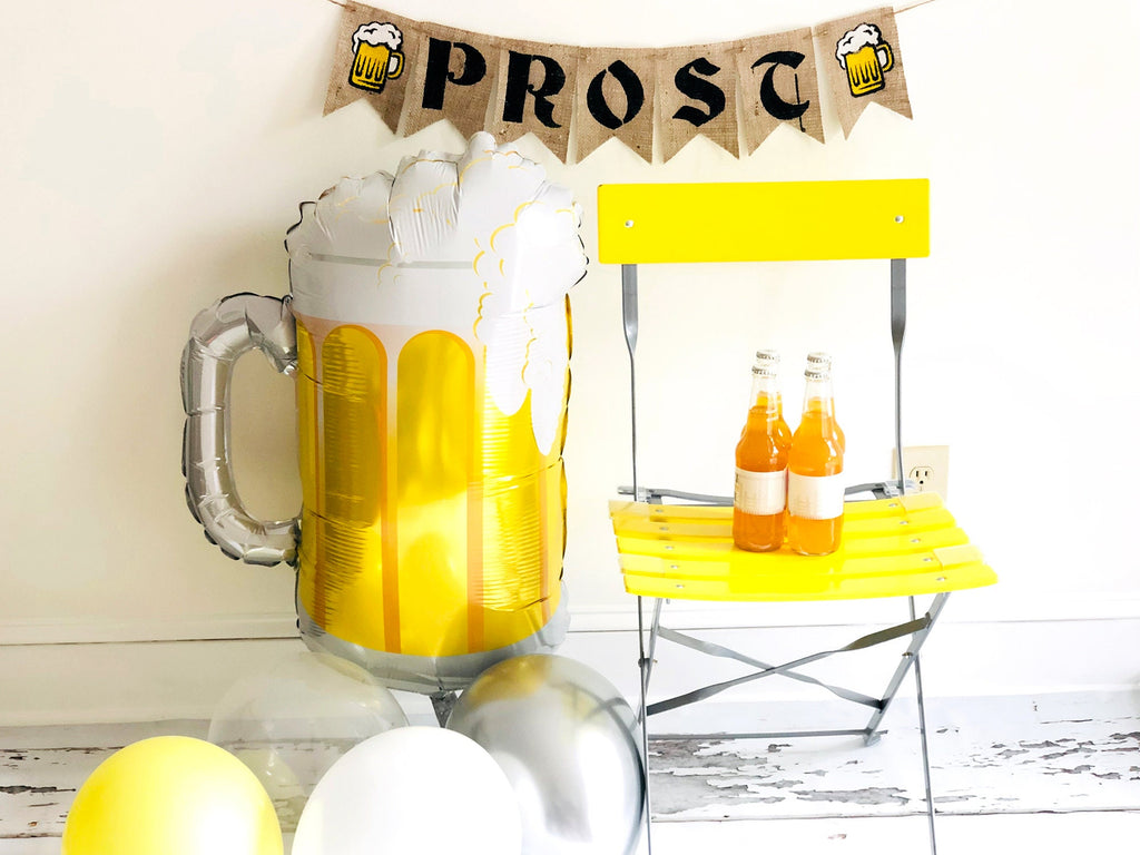 Beer Party Decor, Octoberfest Celebration, Prost Decor, Cheers Beers Balloon, Large Beer Mug Balloon