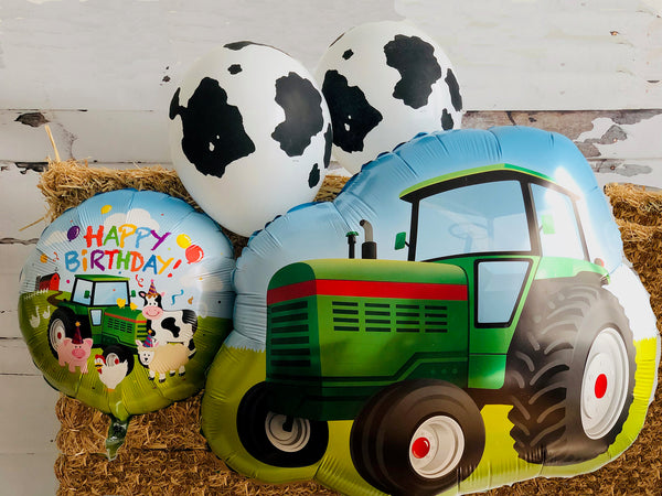 Tractor Balloon, Farm Balloons, Farm Party Decor, Farm Party Balloons, Happy Birthday Farm Balloon, Farm Party Theme