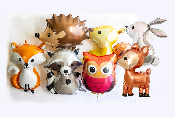 Woodland Animal Balloons | Woodland Party Decor | Fox Balloon Party Props | Raccoon Balloon| Woodland Baby Shower | Fox Birthday Decoration