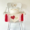 Valentine's Day First Birthday Tassel Banner
