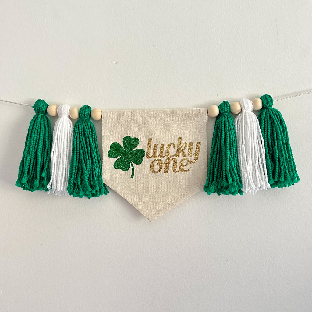 St Patrick's Day Lucky One First Birthday Tassel Banner