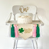 St Patrick's Day Lucky One Pink First Birthday Tassel Banner