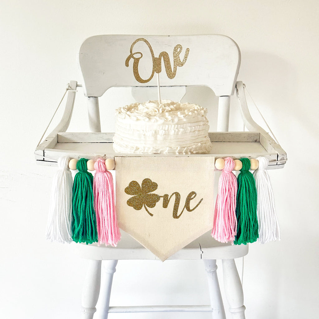 St Patrick's Day First Birthday Tassel Banner
