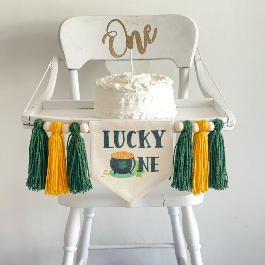 St Patrick's Day Lucky One First Birthday Tassel Banner