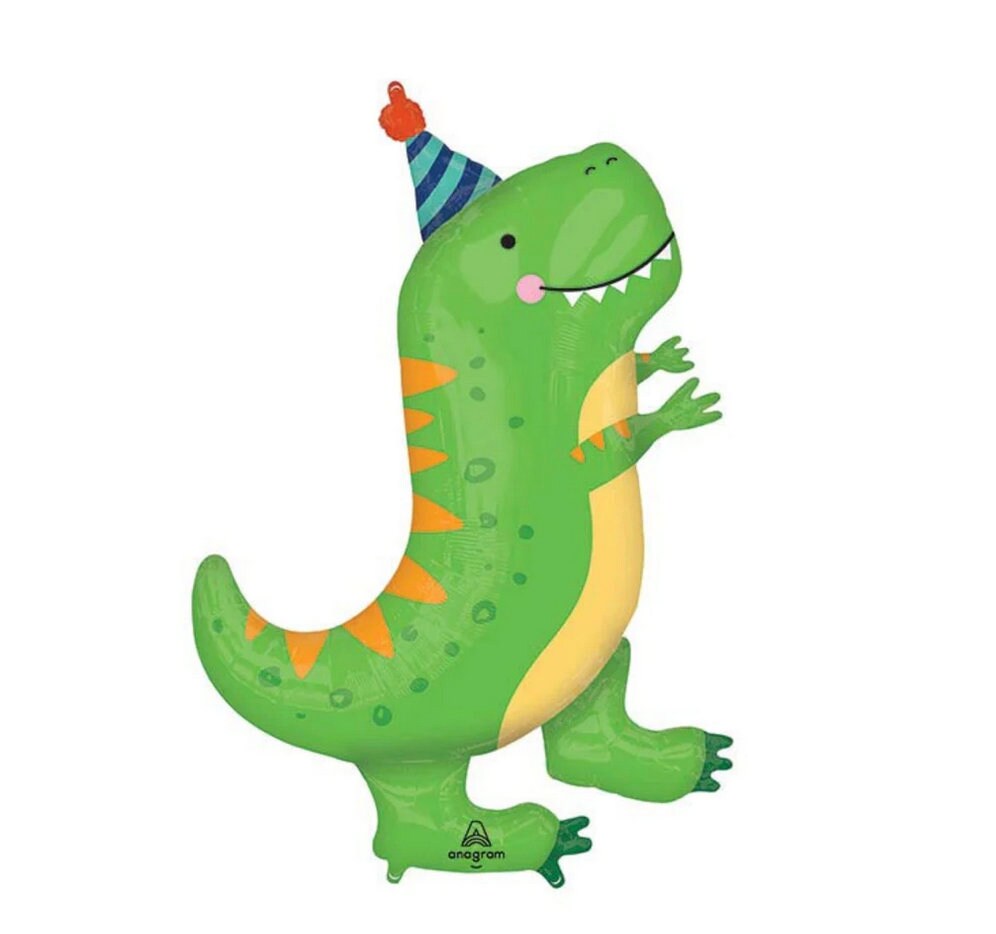 T-Rex 1st Birthday Balloon Tower