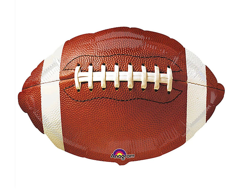 Blue & Brown Football 1st Birthday Balloon Tower