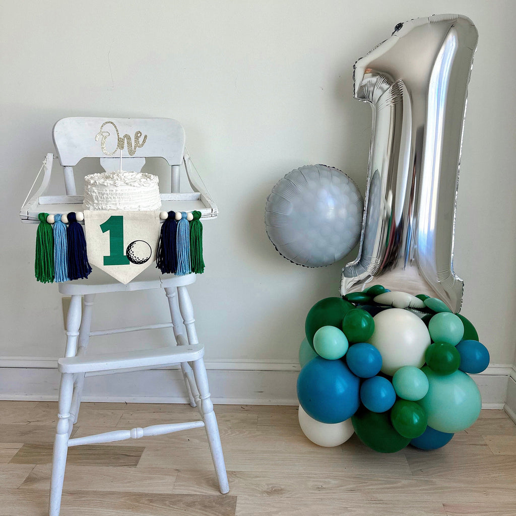 Golf 1st Birthday Balloon Tower