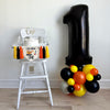 Construction 1st Birthday Balloon Tower, Orange, Yellow & Black First Birthday Decoration, Constriction First Birthday Party, Celebrate One