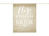 Wedding Banner | Here Comes The Bride Banner | Burlap Wedding Banner | Burlap Wedding Decor | Here Comes The Bride Sign |