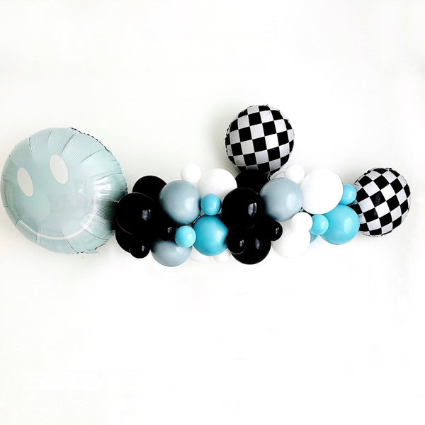 One Cool Dude Birthday Party | Smiley Face Balloons | Happy Face First Birthday Party Decor | Blue Party Props | Smile Party Decor |