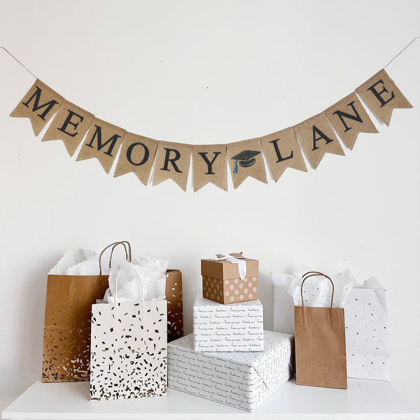 Memory Lane Banner, Graduation, High School or College Reunion, Wedding Anniversary or Retirement Decoration, Memory Lane Sign