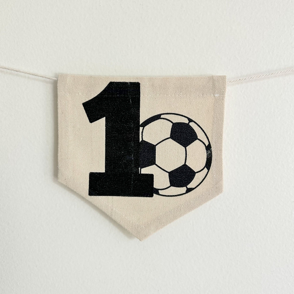 Soccer 1st Birthday Tassel Banner, First Goal Highchair Decoration, Sports First Birthday Party Sign, Cake Smash Pennant