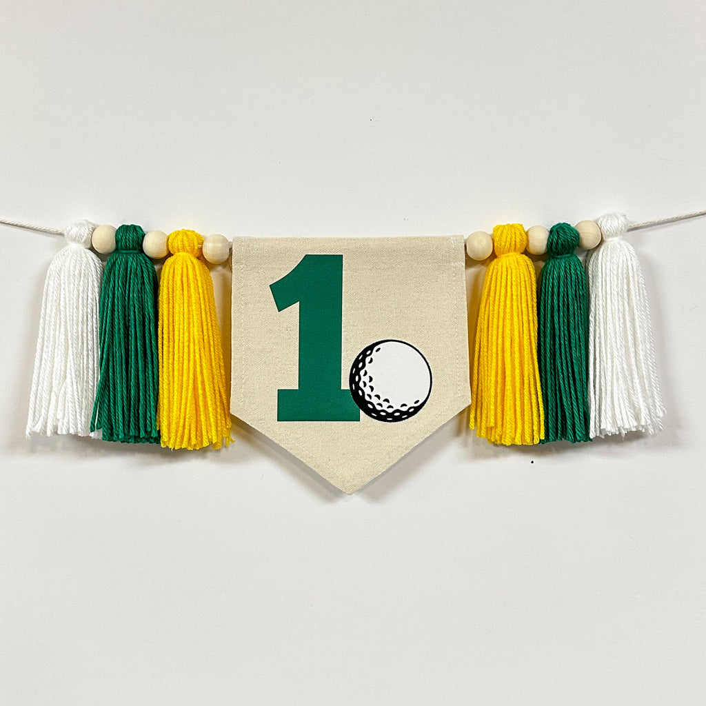 Golf 1st Birthday Tassel Banner