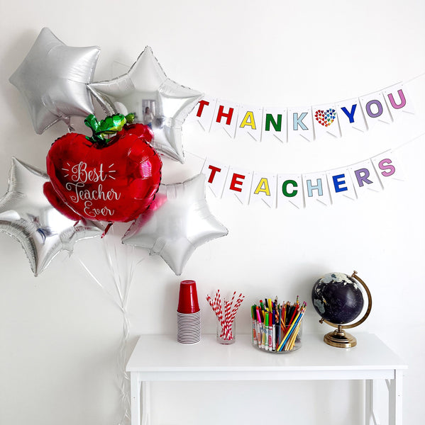 Teacher Appreciation Banner, Teacher Appreciation Balloons, Teacher Banner, Staff Appreciation, Teacher Celebration