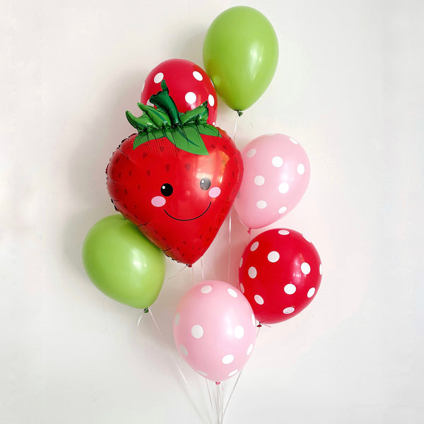 Strawberry Balloons | Strawberry Birthday Decorations | Baby Shower Decor | Berry Sweet Birthday Party Decor | Summer Garden Party
