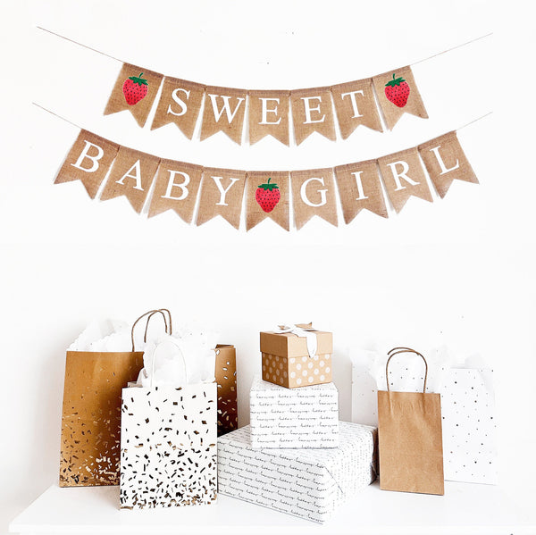 Strawberry Sweet Baby Girl Shower Decorations