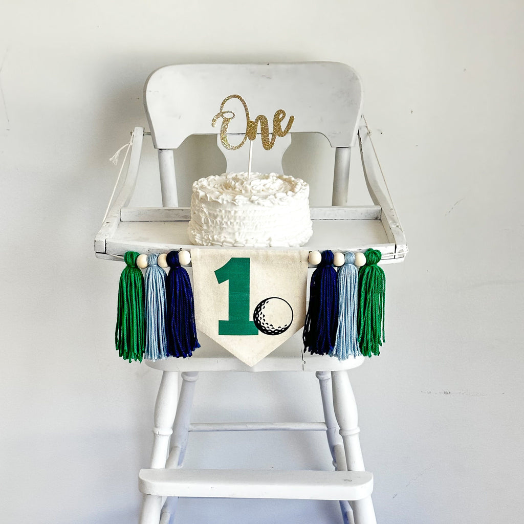 Golf 1st Birthday Tassel Banner