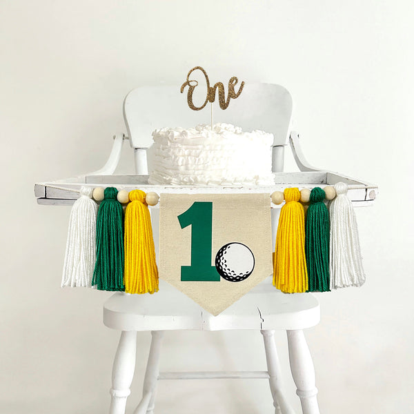 Golf 1st Birthday Tassel Banner