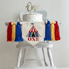 Carnival 1st Birthday Banner | Circus Tent Highchair Decoration | Ring Master First Birthday Party Sign