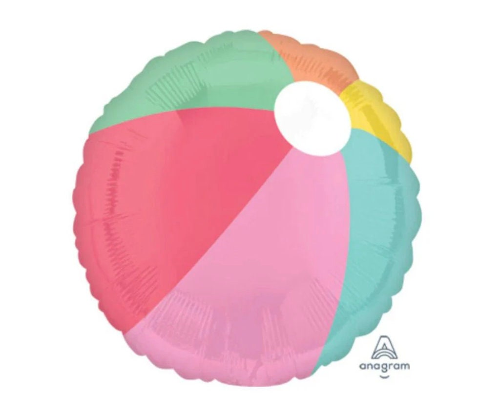 Beach Party Balloon Tower | Summer 1st Birthday Balloons | Beach Ball Decorations