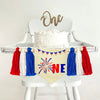 ONE Little Firecracker 1st Birthday Tassel Banner