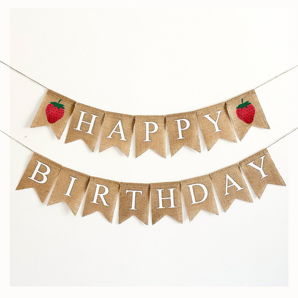 Strawberry Decorations | Strawberry Party | Happy Birthday Sign
