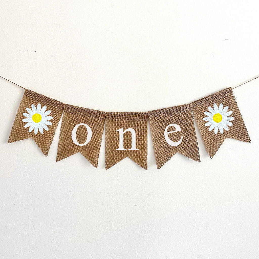 Daisy One Banner | First Birthday Party Decor