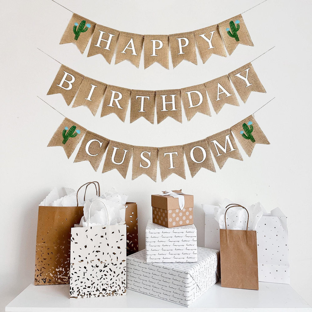Fiesta Theme Party | Cactus Party Decor | Happy Birthday Sign | Summer Birthday Theme | Cactus Banner | Custom Banner |