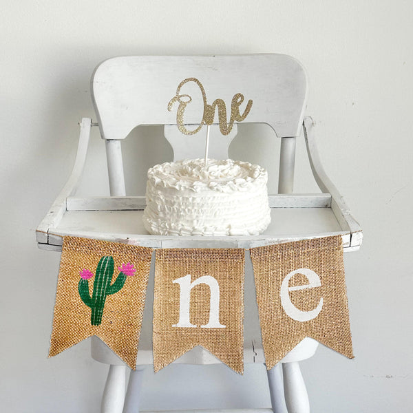 Fiesta First Birthday | Fiesta Theme Party | One Banner | Cactus Party Decor | Uno Birthday Decorations | High Chair Banner | Cake Smash