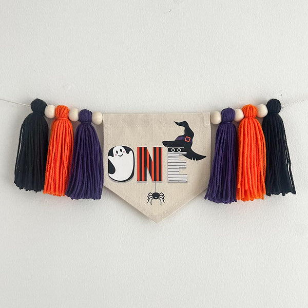 Halloween 1st Birthday Party Decorations | Witch First Birthday Tassel Banner