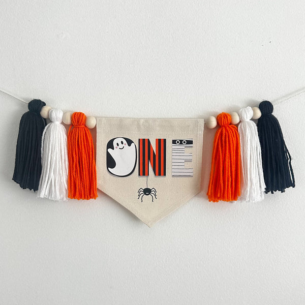 Halloween 1st Birthday Party Decorations | Ghost First Birthday Tassel Banner