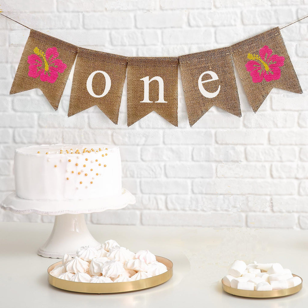 Tropical Party Decorations | One Banner | Luau Party | High Chair Banner | Baby First Birthday | Pineapple Birthday | Fruit Party |