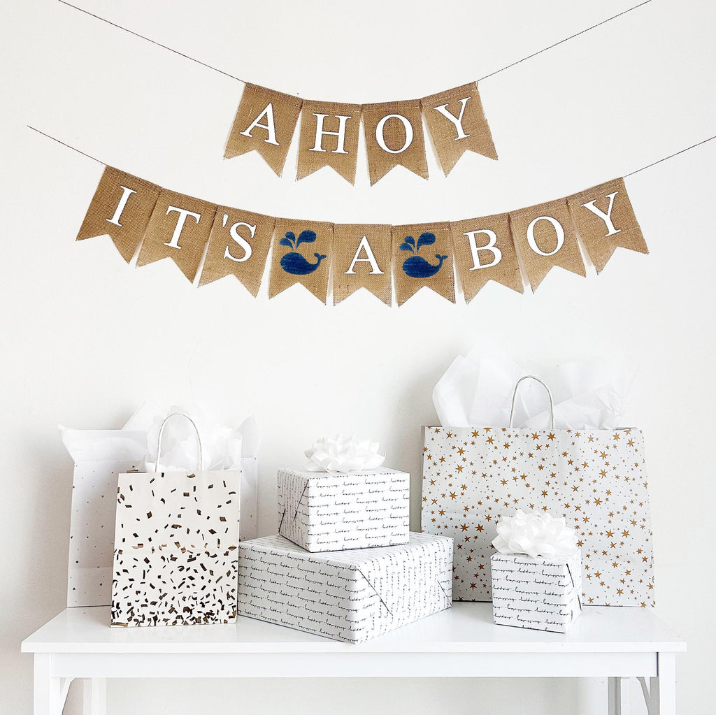 Ahoy It’s A Boy | Boy Baby Shower Decorations | Nautical Baby Shower