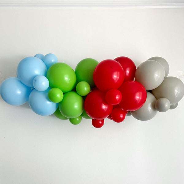 Colorful Balloon Garland | Multi-Color Balloon Decor | Red Balloon Decor | Green Balloon Decor | Blue Balloon Decor | Balloon Garland