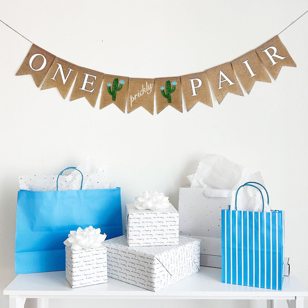 Cactus Party Decor | Twin First Birthday Theme | Twin Baby Shower Ideas | Cactus Birthday Party | High Chair Banner | Gender Reveal