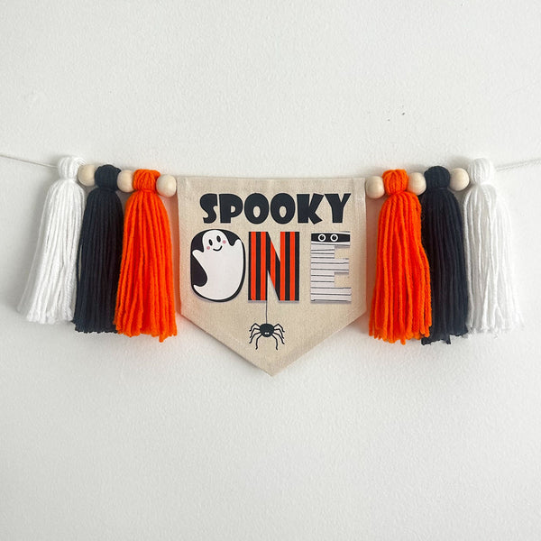 Halloween 1st Birthday Party Decorations | Spooky One First Birthday Tassel Banner